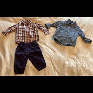 Collared Carter’s set & Jean shirt